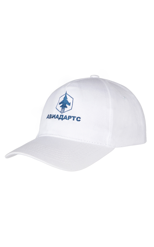 Бейсболка с вышивкой АВИАДАРТС х/б белый
