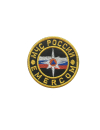 Шеврон МЧС РОССИИ EMERCOM круглый 9 см кордура черный