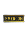 Шеврон нагрудный EMERCOM 9,3х3,1 см черный желтые буквы