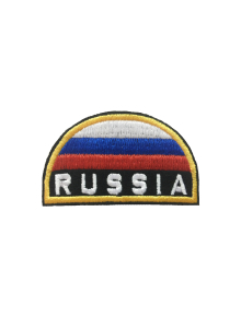 Шеврон ФЛАГ RUSSIA полукруг кордура желтый