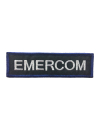 Шеврон EMERCOM 11,8х2,8 см кордура темно-синий белые буквы