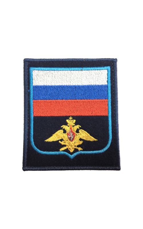 Шеврон ФЛАГ РФ ОРЁЛ ВКС 8,5х10 см сукно синий