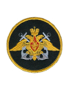 Шеврон эмблема МОРФЛОТ круглый 9 см сукно черный