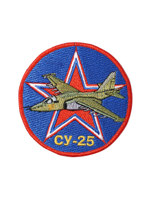 Шеврон СУ-25 круглый 10 см синий