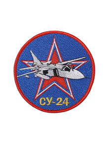 Шеврон СУ-24 круглый 10 см синий