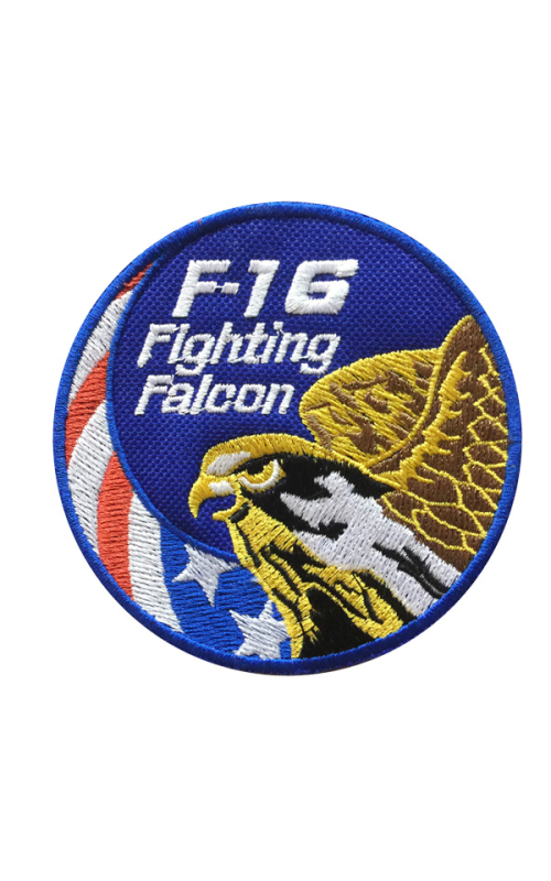 Шеврон F-16 ПТИЦА круглый 9 см синий