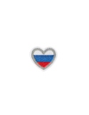 Шеврон СЕРДЦЕ ТРИКОЛОР 3,8 см СВЭ фильц белый