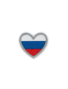 Шеврон СЕРДЦЕ ТРИКОЛОР 5,5 см СВЭ фильц белый