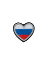 Шеврон СЕРДЦЕ ТРИКОЛОР 5,5 см СВЭ фильц черный