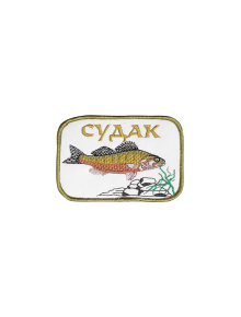 Шеврон СУДАК скругл. прямоугольник белый на тремопленке