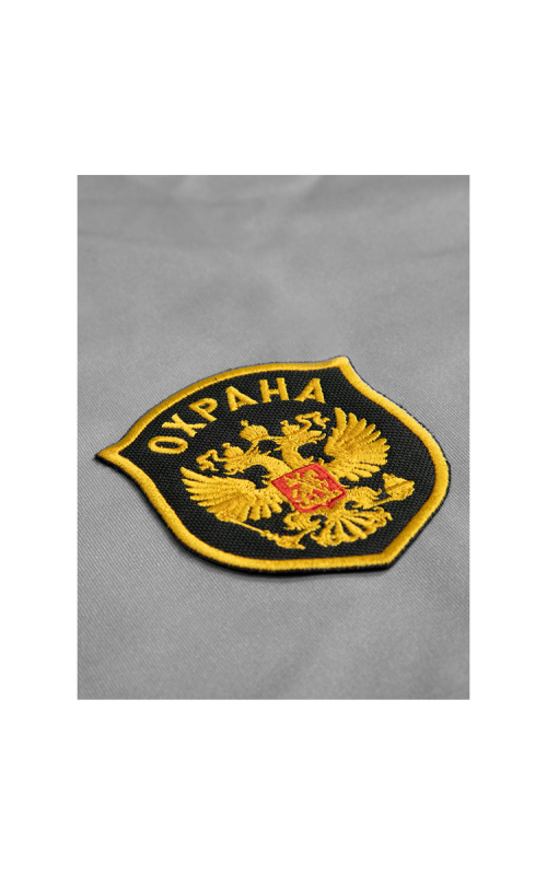 Шеврон эмблема ОХРАНА 8,5х10 см орел