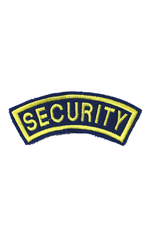Шеврон дуга SECURITY 11х4,5 см сукно синий