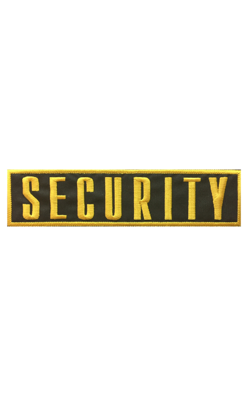 Шеврон на спину  SECURITY 27,9 х 6,7 см черный