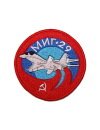 Шеврон МИГ-29 круглый 10 см кордура красный