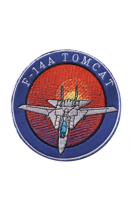 Шеврон F-14A ТОМКАТ круглый 10 см кордура синий