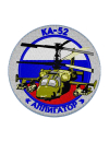 Шеврон КА-52 АЛЛИГАТОР круглый 10 см кордура серый