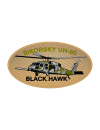 Шеврон SIKORSKY UH-60 BLACK HAWK овал 13,5х7,5 см бежевый