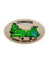 Шеврон CHINOOK овал 12,4 х 8,5 см бежевый