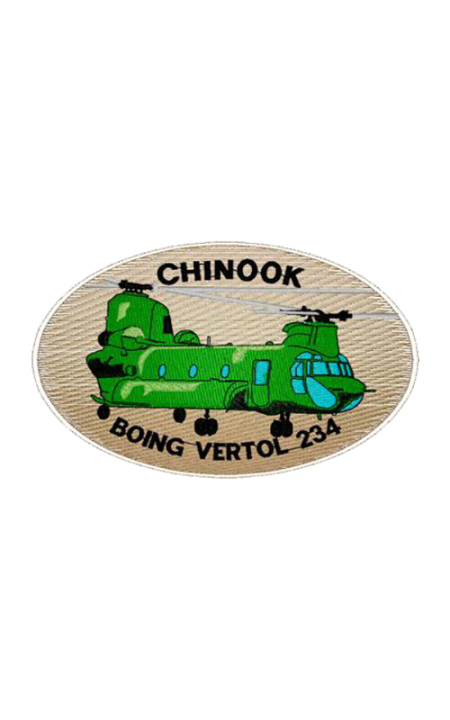 Шеврон CHINOOK овал 12,4 х 8,5 см бежевый