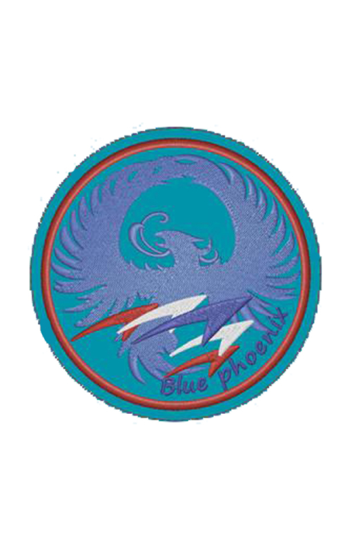 Шеврон BLUE PHOENIX пилотажная группа круглый 9,7 см голубой