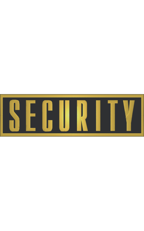 Шеврон на спину  SECURITY 27,9 х 6,7 см черный