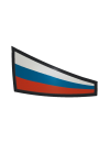 Шеврон уголок ФЛАГ РФ 7,8 х 4,6 см триколор