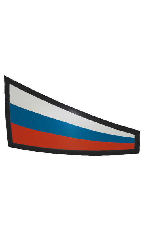 Шеврон уголок ФЛАГ РФ 7,8 х 4,6 см триколор
